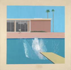 theartistsmanifesto:  David Hockney (1937-) is English born yet most of his art is California based. He is considered to be one of the major contributors to the Pop Art movement.  A Bigger Splash, 1967, Oil on canvas, Tate Britain.  The splash into