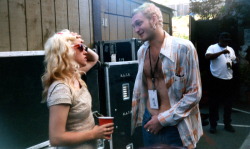grungebook:  Babes in Toyland’s Kat Bjelland &amp; Alice in Chains’ Layne Staley backstage at Lollapalooza 1993. 