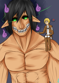 remlit-kitten:  For what it’s worth, I don’t think you’re a monster Eren. Look at my first shitty contribution to this fandom  This isn&rsquo;t shitty at all, though!