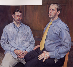 artist-freud: Two Brothers from Ulster, Lucian Freud  Medium: oil,canvashttps://www.wikiart.org/en/lucian-freud/two-brothers-from-ulster 