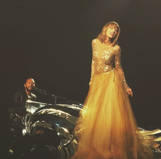 Taylor Swift getting all the feels from an emotional John Legend performance.