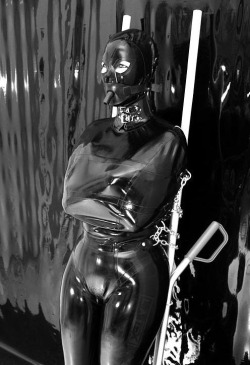 rubberdollowner:    http://rubberdollowner.tumblr.com/ Gagged, heavy rubber encasement and the doll is on wheels!