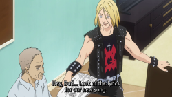 sleepysuperwho:  itsdeepforhappypeople:  profoak:  THIS IS SO CUTE WHY  sUPER SUPPORTIVE ANIME DAD  ok but can we talk about how the book says “death metal note”