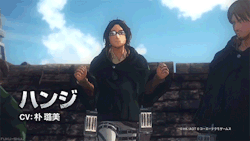 Hanji + gameplay from the 3rd trailer of KOEI TECMO’s upcoming Shingeki no Kyojin Playstation 4/Playstation 3/Playstation VITA game!Release Date: February 18th, 2016 (Japan)More gifsets and details on the upcoming game!