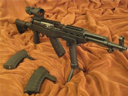 gunrunnerhell:  Custom SKS A Norinco SKS Paratrooper with a plethora of Tapco parts installed. The relative low cost of an SKS makes them popular for modification, which can be viewed as a good or bad thing depending on your take of the practice. This