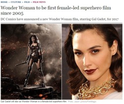 batsyandmrj:  There’s thousands of notes on posts about how unfair it is that there isn’t a wonder woman movie and now that its been officially announced nobody is talking about it? Like Can I get at least a hell yeah?
