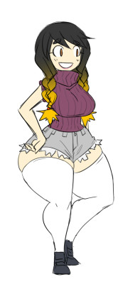 ipaiwithmylittleeye:Considered making Bailey’s butt and thighs bigger for that group image since they’re all sort chibi-styled to put more of an emphasis on her, but ended up keeping the “smaller” one. So here’s the scrapped larger-butt version.