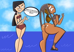 codykins123:  Courtney’s Atomic (Beach) Wedgie by Codykins123  After drawing Sky’s Back Head Wedgie, it kinda inspired me to do the exact same thing to some of the other TD girls (and possibly other female characters in other shows), except this time