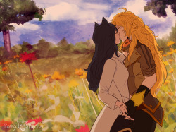 bearly-dressed:   DAMN IT. I missed Valentine’s Day by a SINGLE MINUTE, lmao. Anyway, here’s some Bumbleby I was racing to finish in time for the occasion. -cries-
