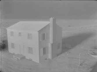 humanoidhistory: March 17, 1953 – As part of the “Annie” nuclear test at the Nevada Proving Ground, scientists filmed the destruction of “House No. 1” located 3,500 feet from ground zero. The camera was encased in a 2-inch lead sheath to protect