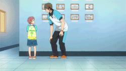 floralframework: Not sure if this has been said before but I love the fact that Makoto gets down to eye level with Hayato most of the time. That’s a technique that many (if not all) experts give when dealing with child communication.Being on the same
