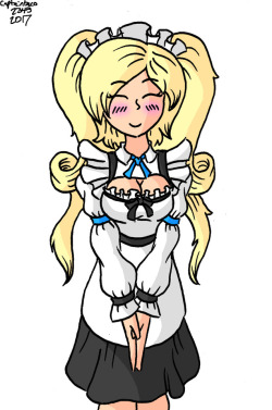I felt like drawing a cute maid. So here’s a cute maid. 