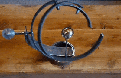 trigonometry-is-my-bitch:  A Rotating Pendulum spinning using angular momentum 