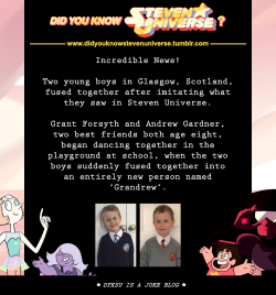 didyouknowstevenuniverse:  Source [x]  The two boys have been best friends since they were three, and enjoyed hanging out together after school and watching cartoons.  “I was shocked,” said Jane Forsyth, Grant’s mother, “no one really knew what