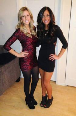 pick-a-chick:  Blonde vs brunette.  I’d pick the brunette chick here, with her smooth sexy legs 