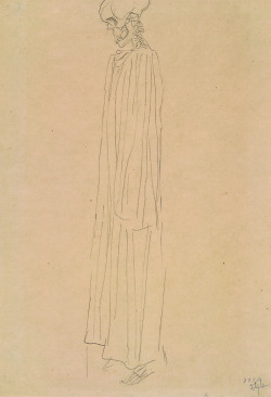 tamburina:  Gustav Klimt, Skeleton Dressed in Long Gown, 1902 