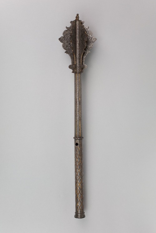 aic-armor:Mace, 1550, Art Institute of Chicago: Arms, Armor, Medieval, and RenaissanceGeorge F. Harding CollectionSize: L. 60 cm (23 5/8 in.) Wt. 2 lb. 6 oz.Medium: Iron and gildinghttps://www.artic.edu/artworks/117059/