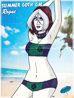 eyzmaster:  #SummerGothGal - Rogue by theEyZmaster Chara: Rogue from X-Men Evolution   Dem Southern hips!!