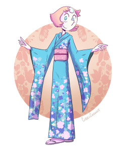Here’s the finished version of the kimono Pearl sketch!
