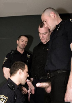 Police Academy Initiation - #boner #hardon #blowjob #gayporn #uniform #cops