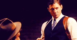 nishaskumar:  Interrogating, the 40s style.AU-3Dean and Cas travel back in time, to interrogate Chronos, the God of time before Dean kills him again.And since Dean has made this travel before, he knows how he could dress and make Cas dress as well.Part-1
