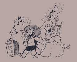 owlygem:All SU stuff from the doodle request livestream *u*!! it was so fun, I’m thinking of maybe doing one each week/fortnight! don’t miss out next time!request:1. ruby + sapphire karaoke2. Stevonnie!3. Lapis being happy and chill for once4. Jasper