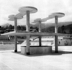 wmud:  ignazio gardella con m zanuso - trampolino della piscina, albergo, ristorante e piscina, pineta di arenzeno, 1956 