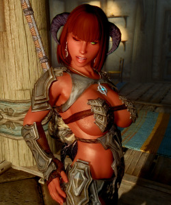 Meet Sera!She was kind of based on a post @yuih-skyrim made a longgggg time ago featuring some sexy tanned ladies! It wasn’t a shared follower, but I really wanted to recreate it as best I could, with my own spin :P 