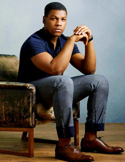 captainsphasma:  John Boyega photographed by Brian Bowen Smith John  grew up watching Disney cartoons and thought the characters were  real-life actors. He was obsessed with The Lion King – the first film  that made him cry, aged eight. He would do