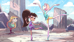 cubedcoconut: Princess Marco gets some ballet lessons from the best dancer in the galaxy! Special thanks to SoSo_Tsundere for commissioning this piece!! 
