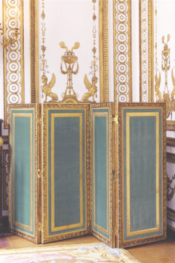 Four-fold screen from the grand cabinet also know as â€œLe cabinet dorÃ©â€ of Marie-Antoinette  