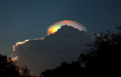 woahdudenode:  An extremely rare rainbow-colored pileus iridescent cloud over Ethiopia.