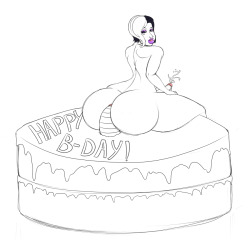 (GIFT) Cake sitting cutie