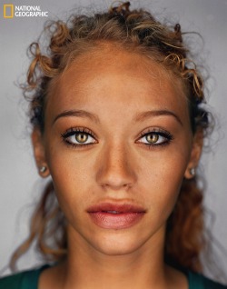 kalories:  vistale:  According to National Geographic, this is what the average American will look like in the year 2050.  Oh my gosh, 50 years ago this was not the case and I absolutely love how interracial we’re becoming… incredible. 
