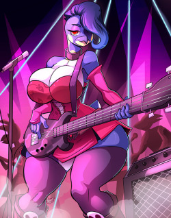 jaehthebird:  Just soemthing i did this week :p, i love birds and bass guitars…so why not mix both?ovo  Great work!
