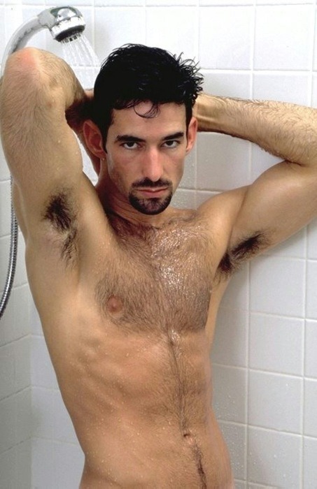 Hot naked men hairy armpit