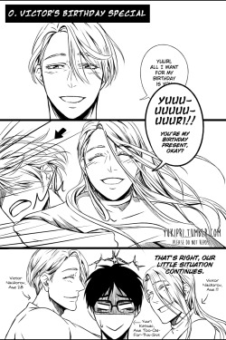 yukipri:  The only one who can win against me is me!: Victor’s B-Day SpecialAn almost 2-month late update to: Parts 1-5 of this Young!Victor -&gt; Yuuri &lt;- older!Victor comic series.Happy Birthday, (both!) Victors! &lt;3 May your days be filled with