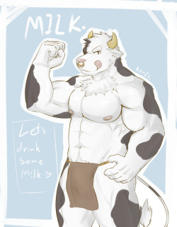 kenzo-forest:  you must drink some milk everyday! ็Hahaha  I have him , Yummy &lt;3