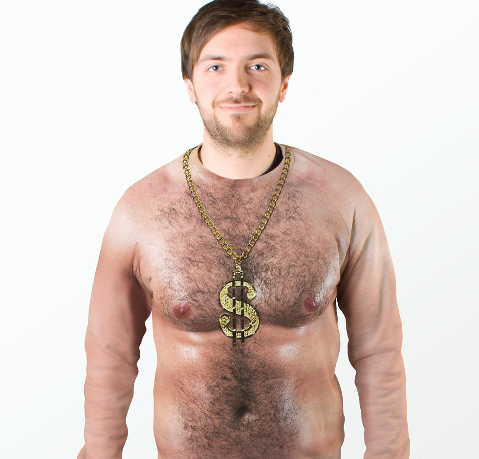 Hairy chest sweater