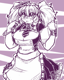 dragoontequila:    Testing outfits on my ocs…  Maid Mojito 