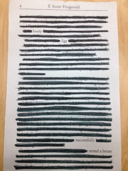 chubbymanatee:  ah how could i forget to post my own blackout poetry piece 