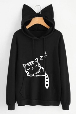 cutebutphycho1988: Beautiful and Unique Hoodies&amp;Sweatshirts! Every girl should have a one if you like cute clothing.Good Gift for your friends and family! Up to 73%OFF !! Don’t miss the big discount. GET YOURS HERE:  Sleeping Cat // I’m a cat