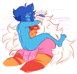 Lapis always gets clingy in sleep