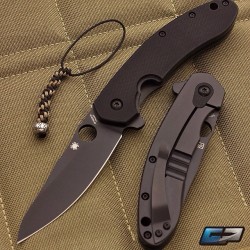 gpknives:  In stock now, Spyderco all-black Southard Flipper! #flipper #spyderco #bradsouthard #usnstagram (at GPKNIVES.com)