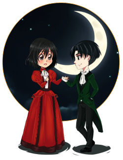 yukihyo:     A commission for . She wanted a chibi LeviMika pairing set in a victorian time period. I hope the outfits are at least semi-accurate If you’re wondering about commissions,yes I do take them at the moment. Just send me a note if you’re