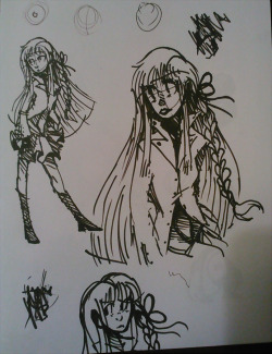 kiiriigiri:  Before I get to drawing anything new, here’s some stuff I did… last night I think! I used my brush pen a few times, I need more practice with it though :3c Sorry about the quality! In order to scan these properly, I would have to rip