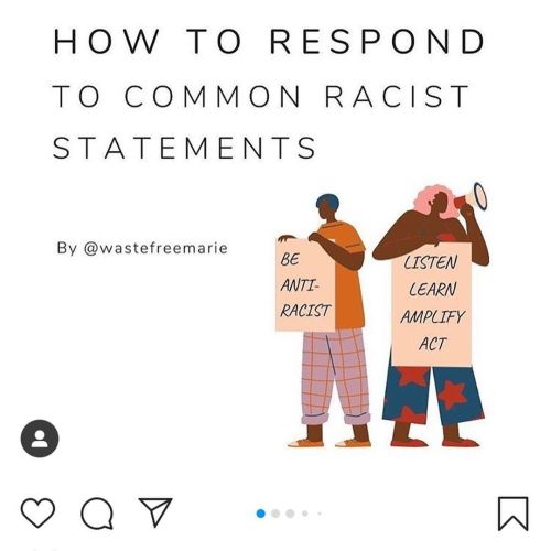 Responses to common statements dealing with Racism. I got this post from @brandonjrouth  who sourced it from the originator @wastefreemarie . Share this please!! Let’s change old mind sets with New Knowledge !!!! #blm #anewfuture #blacklivesmatter 