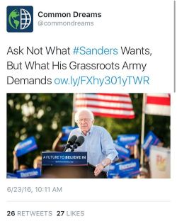 alexaweinstein:  #BernieSanders has published an op-ed in the Washington Post calling for “real change in this country” on behalf of the millions of people who support his #grassroots campaign for #PoliticalRevolution.  As written by Senator Sanders,