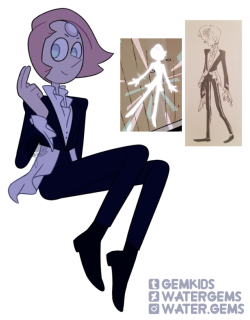gemkids:drew this a couple days ago when i saw tuxedo pearl in the artbook bc it reminded me of that one still from stsf
