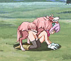 Busty oppai elf female adventurer with big tits getting fucked by a wolf beastâ€™s furry monster cock.